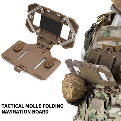 Tactical MOLLE Phone Holder with Folding Navigation Board Mount