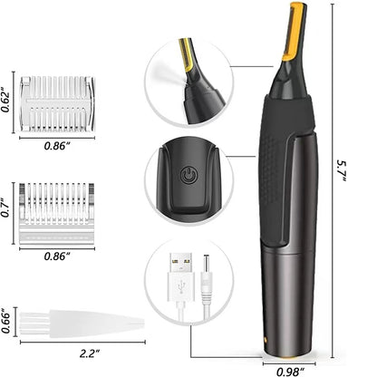 Ultra Thin Precision Nose & Ear Trimmer for Men, Waterproof & Safe Electric Shaver