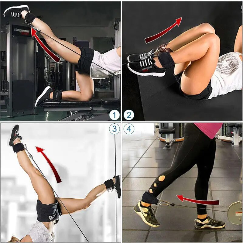 Premium Ankle Straps for Cable Machines Glute & Leg Workout