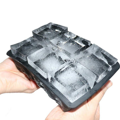 Premium Silicone Ice Cube Tray Large DIY Square Mold for Drinks & Bar Use