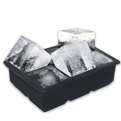 Premium Silicone Ice Cube Tray Large DIY Square Mold for Drinks & Bar Use