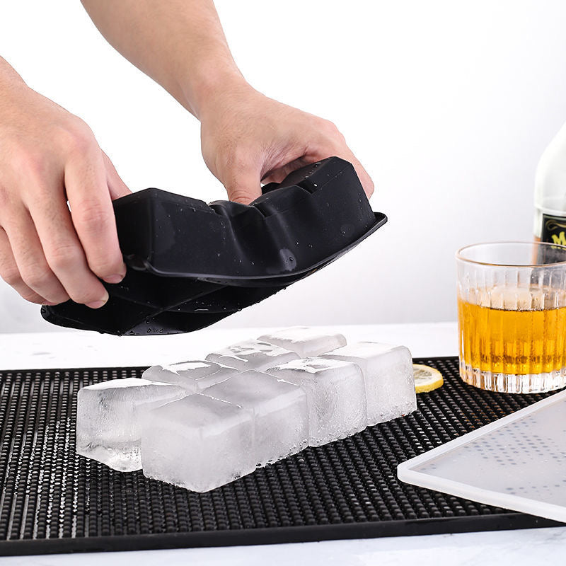 Premium Silicone Ice Cube Tray Large DIY Square Mold for Drinks & Bar Use