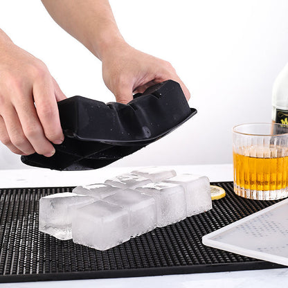 Premium Silicone Ice Cube Tray Large DIY Square Mold for Drinks & Bar Use