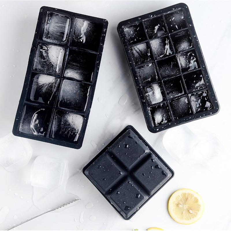 Premium Silicone Ice Cube Tray Large DIY Square Mold for Drinks & Bar Use