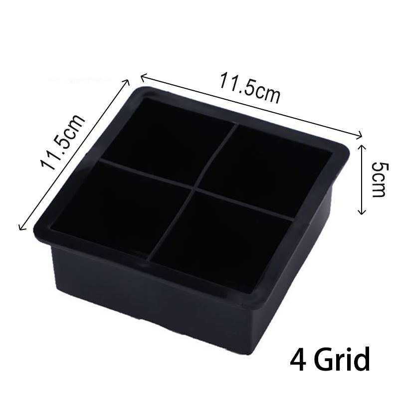 Premium Silicone Ice Cube Tray Large DIY Square Mold for Drinks & Bar Use