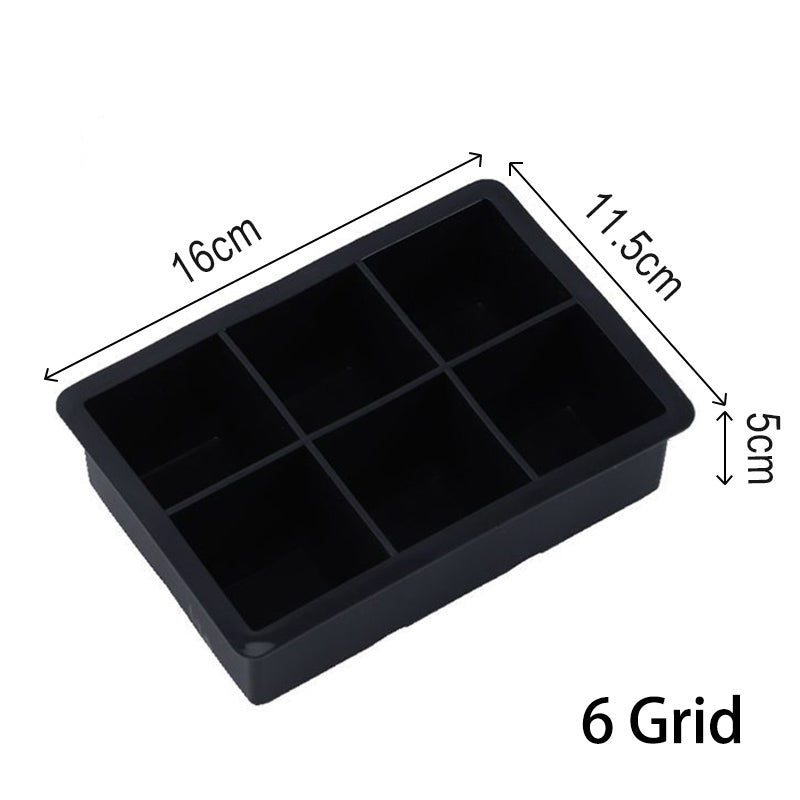 Premium Silicone Ice Cube Tray Large DIY Square Mold for Drinks & Bar Use