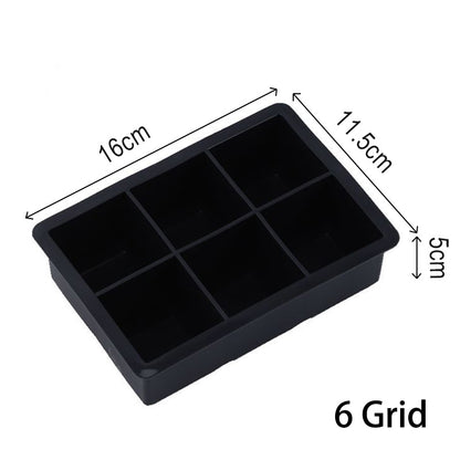 Premium Silicone Ice Cube Tray Large DIY Square Mold for Drinks & Bar Use