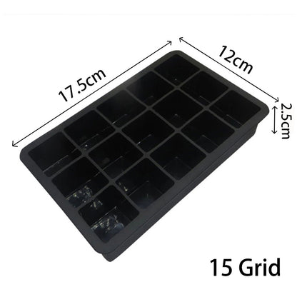 Premium Silicone Ice Cube Tray Large DIY Square Mold for Drinks & Bar Use