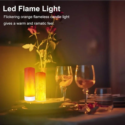 USB LED Flame Effect Night Lamp Light