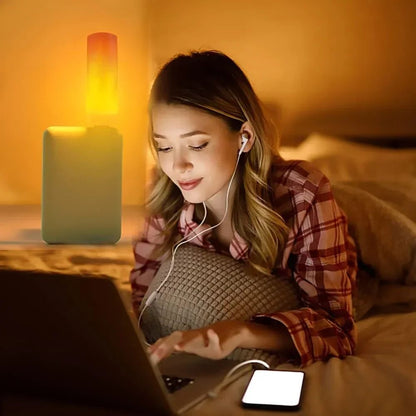 USB LED Flame Effect Night Lamp Light