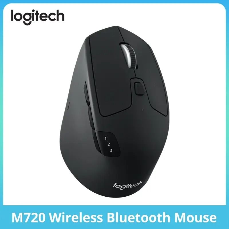 Logitech M720 Triathlon Multi-Device Wireless Mouse | Bluetooth & 2.4GHz Dual-Mode Optical Mouse