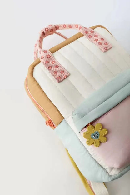 SunnyBloom Kids School Backpack Lightweight Childrens Backpack with Sunflower Charm
