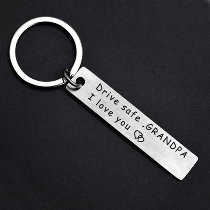 GuardianWing Drive Safe Keychain Angel Wing Pendant Gift for Dad and Loved Ones