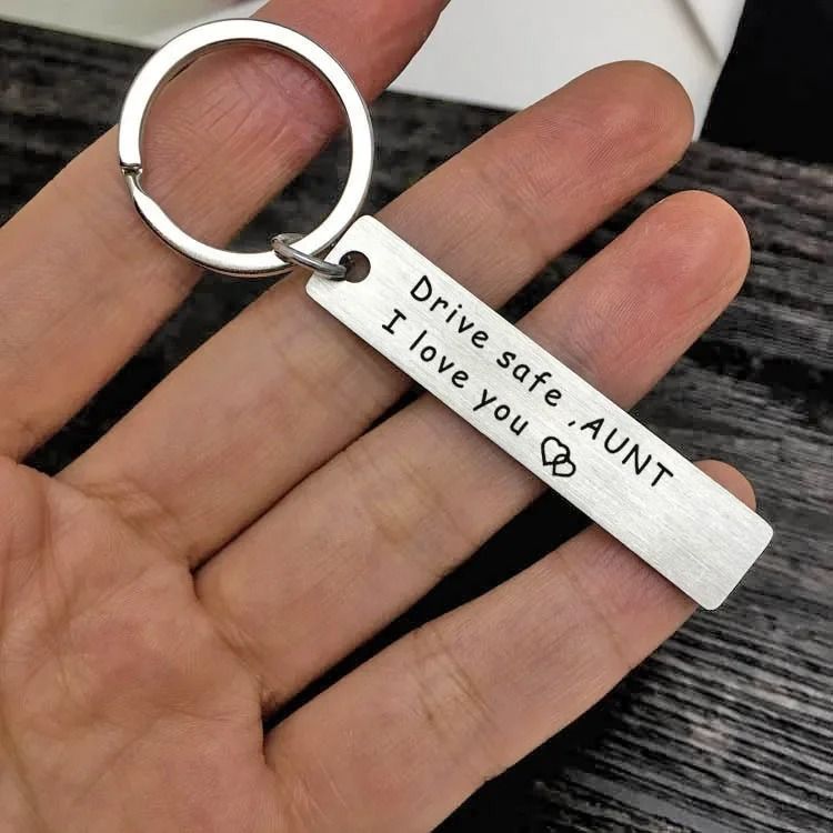 GuardianWing Drive Safe Keychain Angel Wing Pendant Gift for Dad and Loved Ones