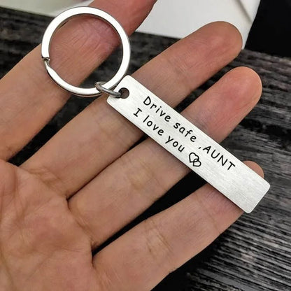 GuardianWing Drive Safe Keychain Angel Wing Pendant Gift for Dad and Loved Ones