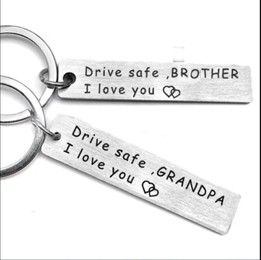 GuardianWing Drive Safe Keychain Angel Wing Pendant Gift for Dad and Loved Ones
