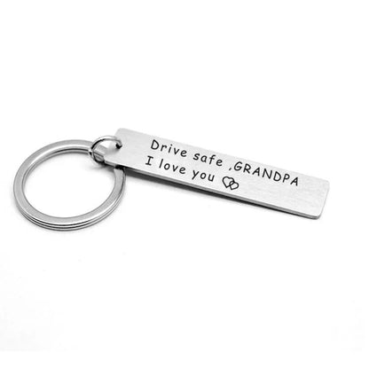 GuardianWing Drive Safe Keychain Angel Wing Pendant Gift for Dad and Loved Ones