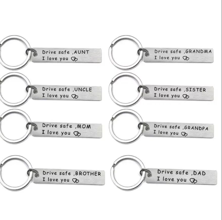 GuardianWing Drive Safe Keychain Angel Wing Pendant Gift for Dad and Loved Ones