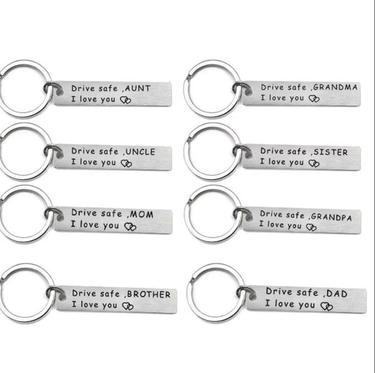 GuardianWing Drive Safe Keychain Angel Wing Pendant Gift for Dad and Loved Ones