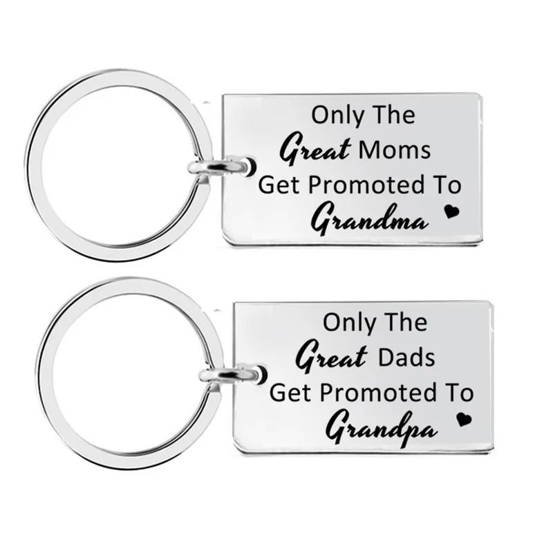 Grandparent Promotion Keychain Soon to Be Grandma and Grandpa Gift