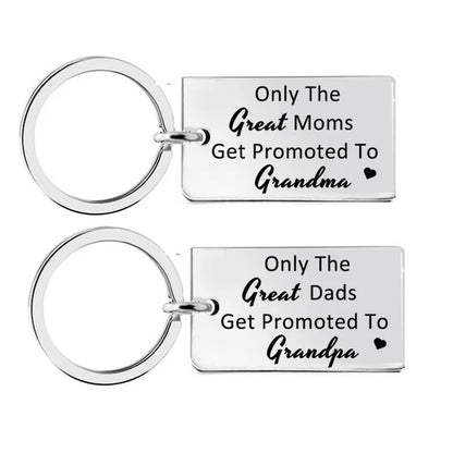 Grandparent Promotion Keychain Soon to Be Grandma and Grandpa Gift