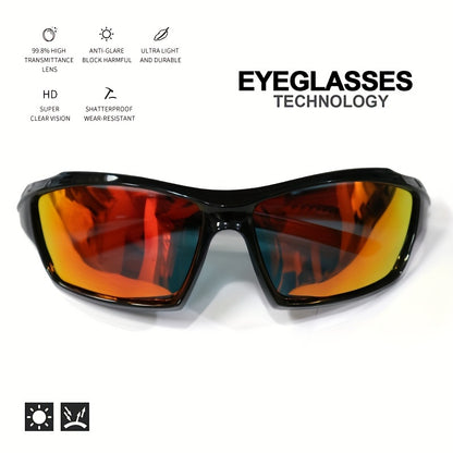 Sports Polarized Sunglasses for Men Glare Reduction for Driving Cycling Fishing