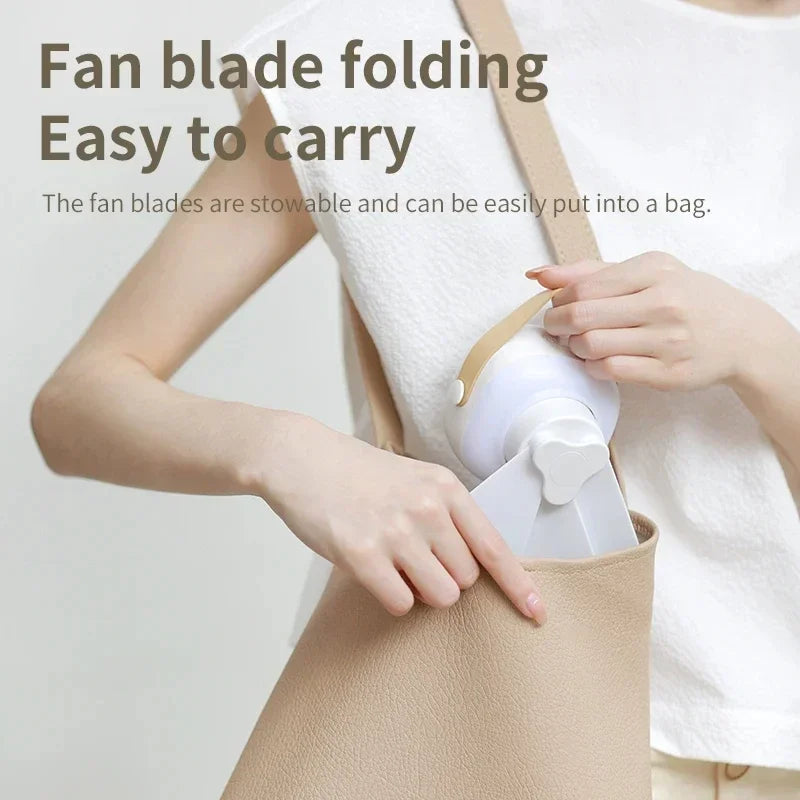 Portable Wireless Mini Ceiling Fan Light with USB Remote Control