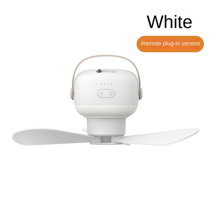 Portable Wireless Mini Ceiling Fan Light with USB Remote Control