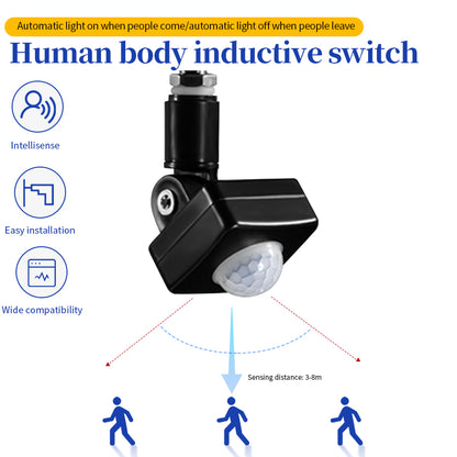 Human Body Sensor Infrared Detector Auto Dusk to Dawn Inductor Switch, Adjustable Timer