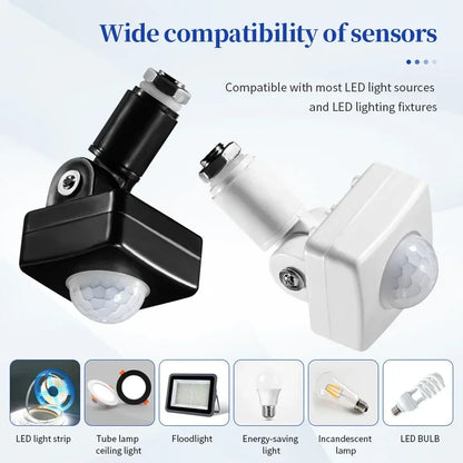 Human Body Sensor Infrared Detector Auto Dusk to Dawn Inductor Switch, Adjustable Timer