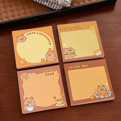 Cute Capybara Memo Pad Set – Cartoon Message Notes & Creative Desk Stickers