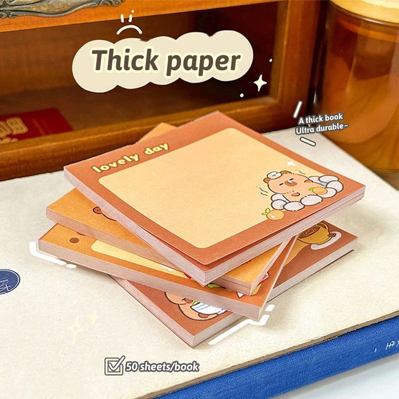 Cute Capybara Memo Pad Set – Cartoon Message Notes & Creative Desk Stickers