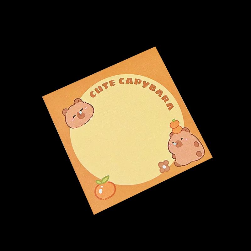 Cute Capybara Memo Pad Set – Cartoon Message Notes & Creative Desk Stickers