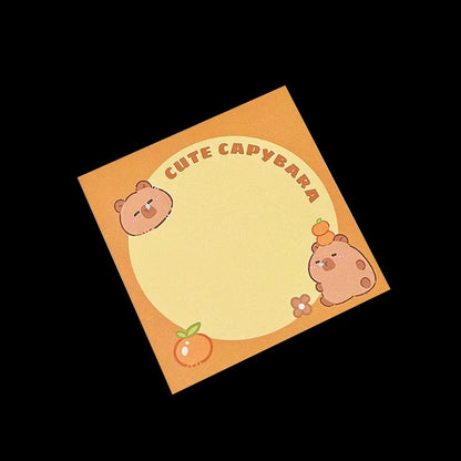 Cute Capybara Memo Pad Set – Cartoon Message Notes & Creative Desk Stickers