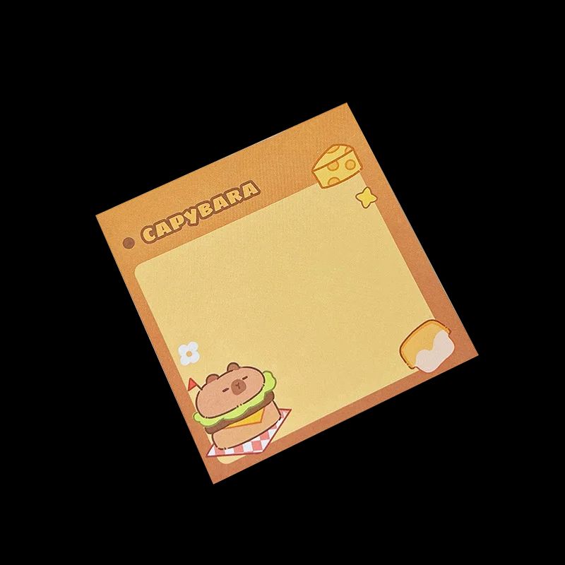 Cute Capybara Memo Pad Set – Cartoon Message Notes & Creative Desk Stickers