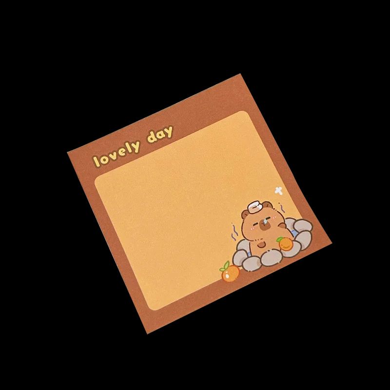 Cute Capybara Memo Pad Set – Cartoon Message Notes & Creative Desk Stickers