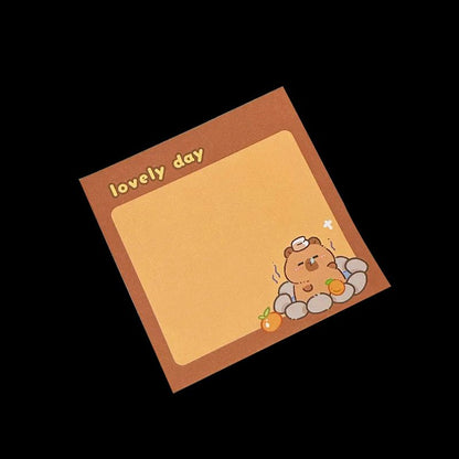 Cute Capybara Memo Pad Set – Cartoon Message Notes & Creative Desk Stickers