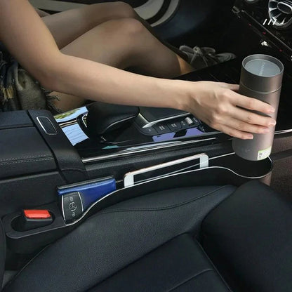 DriveTidy Car Seat Gap Filler Organizer with Cup Holder & Phone Slot (2-Pack)