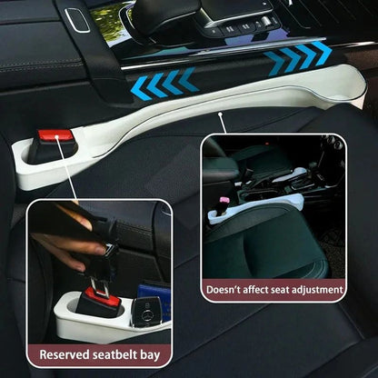 DriveTidy Car Seat Gap Filler Organizer with Cup Holder & Phone Slot (2-Pack)