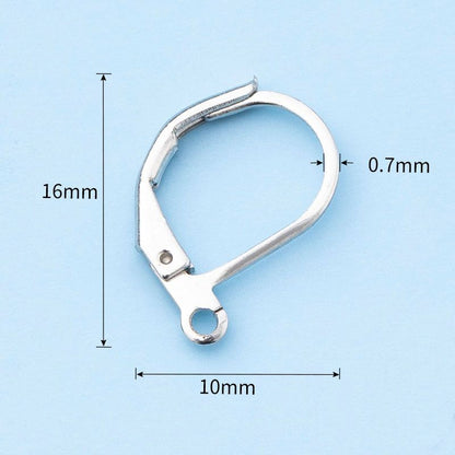 100PCS Genuine 925 Sterling Silver Jewellery Components: Handmade Beading Findings, Earring Hooks, Leverback Earwire Fit