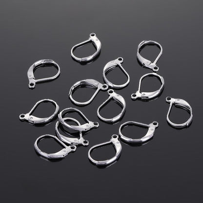 100PCS Genuine 925 Sterling Silver Jewellery Components: Handmade Beading Findings, Earring Hooks, Leverback Earwire Fit