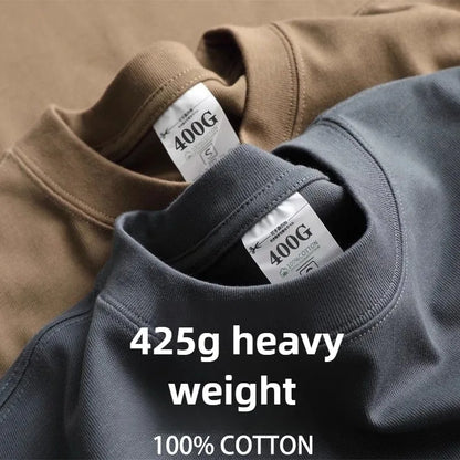 Heavyweight Men's Cotton T-Shirt - Premium Comfort & Breathable Fit for Summer