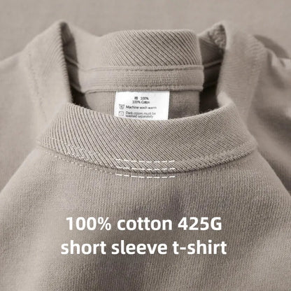 Heavyweight Men's Cotton T-Shirt - Premium Comfort & Breathable Fit for Summer