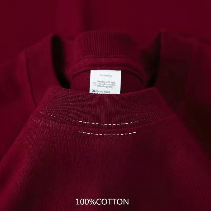 Heavyweight Men's Cotton T-Shirt - Premium Comfort & Breathable Fit for Summer