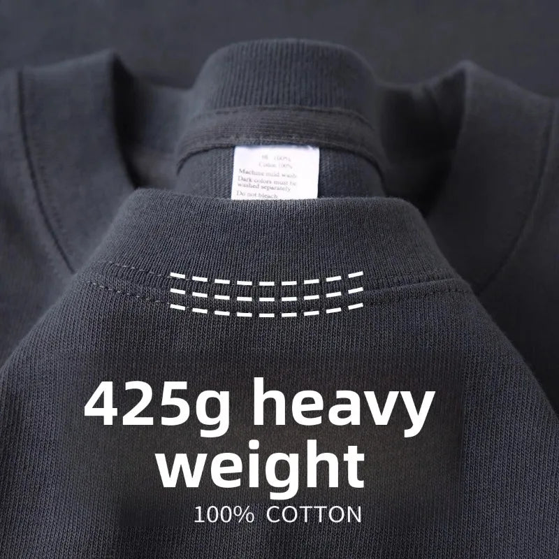 Heavyweight Men's Cotton T-Shirt - Premium Comfort & Breathable Fit for Summer