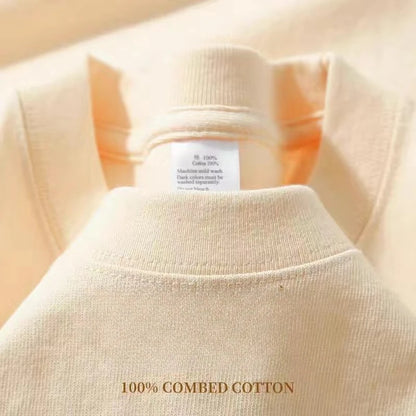 Heavyweight Men's Cotton T-Shirt - Premium Comfort & Breathable Fit for Summer