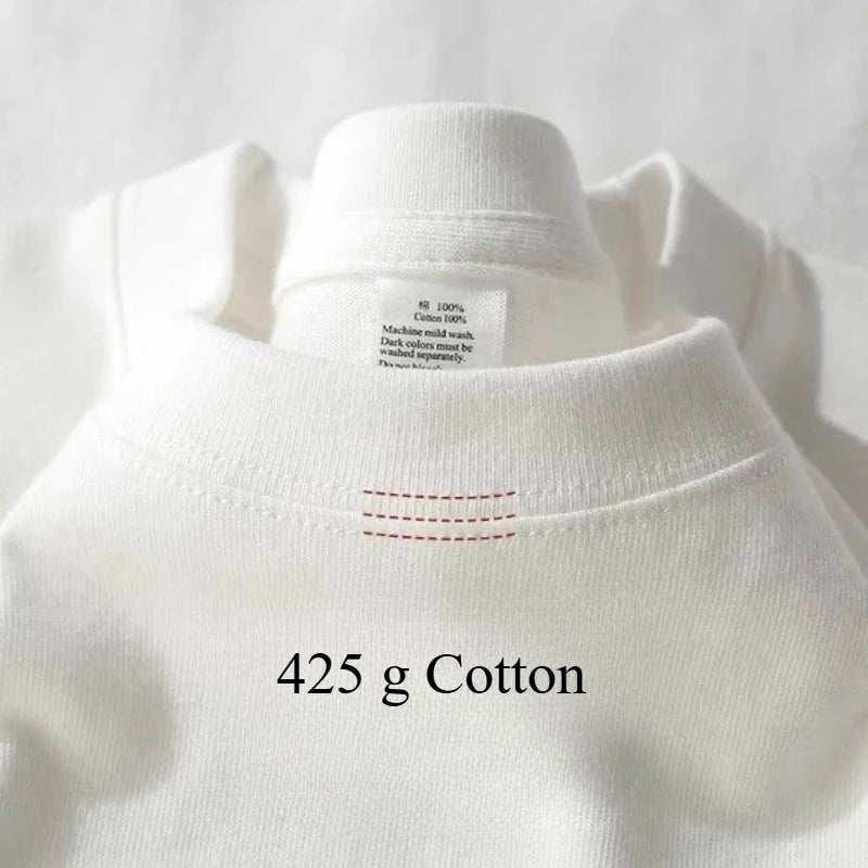 Heavyweight Cotton Men's T-Shirt, Durable Breathable Everyday Round Neck Tee