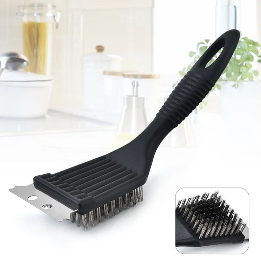 Steel Wire BBQ Grill Cleaning Brush Heavy Duty Scraper