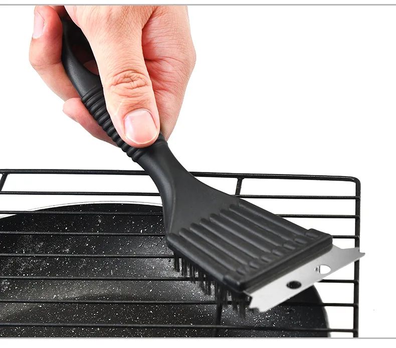 Steel Wire BBQ Grill Cleaning Brush Heavy Duty Scraper