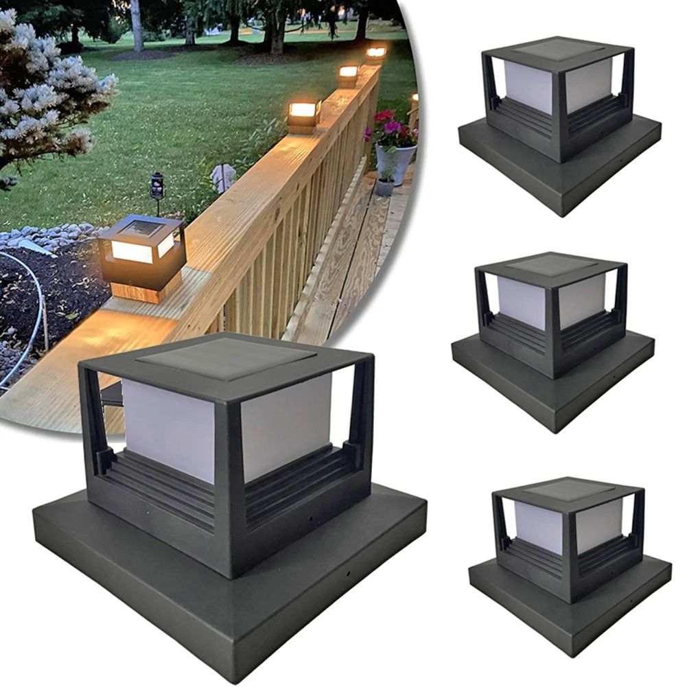 LED Solar Pillar Light | Waterproof Outdoor Column & Fence Post Lamp with Dual-Color Switching